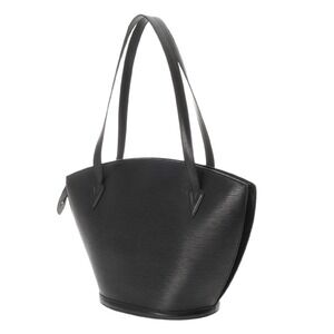 Louis Vuitton Shoulder Epi Black Jacques Bag Tote Leather Shopping Saint Noir